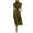 Army Green, variant on Kukoosong Women's Sleeveless Midi Dress, Stand Collar Cap Sleeve A-Line Dress, High Waist Pleated Casual Work Office Dress with Pockets