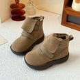 thumbnail image 2 of Little and Big Girls' Faux Fur Boots Fleece Lined Slip-On Boots Soft Sole Thicken Flatform Comfortable Footwear Warm Boots Toddler Shoes Solid Color Breathable Winter Fashion, 2 of 8