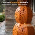 thumbnail image 5 of Stackable Halloween Pumpkins, 3-Tier Halloween LED Pumpkin，Skeleton Cutout Metal Pumpkin Lights, Warm Glow Decor for Front Porch Yard Indoor Outdoor Halloween  Decorations, 5 of 6