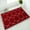 Red, variant on Kitchen & Bathroom Mat, Hexagon Geometric Design Slip Resistant Backing, Red, 19.5''X32''