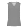 thumbnail image 4 of GIPQJK Womens Sleeveless Tank Tops Plus Size V Neck Sleeveless Workout Tank Top Loose Fit Floral Print Summer Tees Blouses with Pockets,Light Gray L, 4 of 5