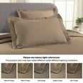 thumbnail image 4 of Superior Solitaire Cotton Decorative Bedspread and Sham Set, Full, Taupe, 4 of 10