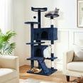 thumbnail image 2 of NiamVelo 54 " Cat Tree Cat Condo Cat Trees and Towers Multi-Level Activity Center Cat Playhouse with Sisal Scratching Posts & Perch for Kittens, Easy to Assemble, Navy Blue, 2 of 8