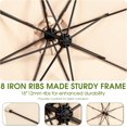 thumbnail image 3 of Homefun 10FT Offset Patio Umbrella Cantilever Hanging with 8 Ribs UV-Resistant & Waterproof Canopy Easy Tilt Adjustment for Outdoor Garden Poolside Lawn No Base Included, 3 of 7