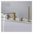 thumbnail image 7 of Bathtub Faucet Widespread Tub Sink Mixer Tap Brushed Gold/black Brass Bathroom Bath Shower Faucet with Hand shower Head ,Easy to Use, 7 of 7