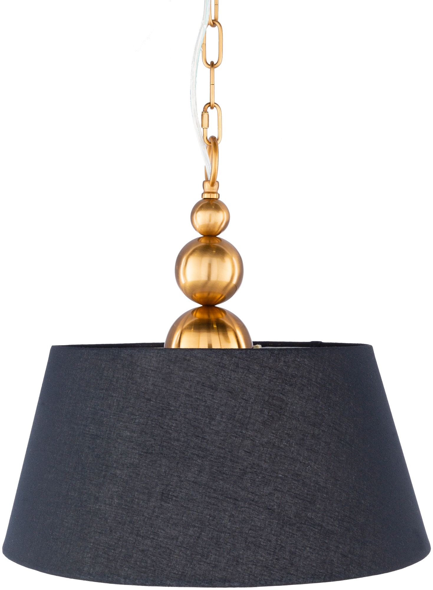 16" Black and Gold Colored Antique Style Hanging Pendant Ceiling Light