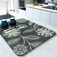 thumbnail image 4 of Rubber Dish Drying Mat for Kitchen Counter Large Reggie Floral Washable Quick Home Coffee Pad Fit Under Sink,Bar,Utensils or Stemware (18x24in), 4 of 6