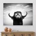 thumbnail image 2 of Black and White Portrait Of A Spanish Bull I 32" x 24" Framed Painting Canvas Art Print, by Designart, 2 of 2