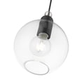 thumbnail image 3 of 48972-04 Livex Lighting Downtown - 1 Light Sphere Pendant In Industrial Style-16.25 Inches Tall and 8 Inches Wide-Black/Brushed Nickel Finish, 3 of 9
