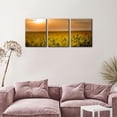 thumbnail image 4 of 3 Pieces Framed Wall Art Decorations Scenery of Golden Rice Fields at Sunrise Painting Print on Canvas Farm Landscape Wall Art for Home Office Decor Modern Artwork Ready to Hang - 12" x 16" x 3, 4 of 6