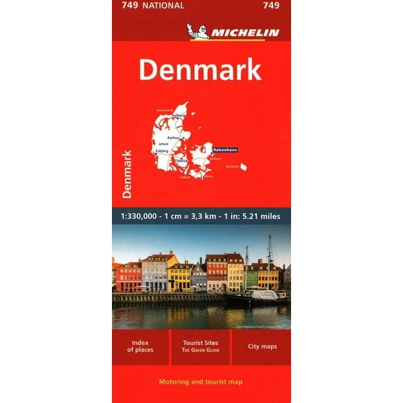 Maps/Country (Michelin) Michelin Denmark Map 749, (Paperback)