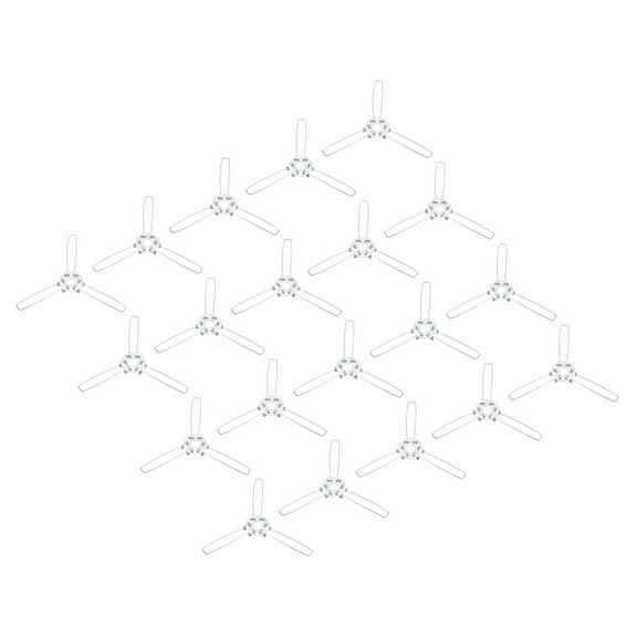 Uxcell 2.8" Lampshade Spring Clip Metal Fixing Spring Clip 3 Forks Light Shade Adapter Silver Tone 20 Pack