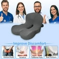 thumbnail image 5 of Memory Foam Seat Cushion,Office Chair Cushion with Lumbar Support for Back Pressure Relief, Car Seat Cushion with Adjustable Strap,Sciatica Pad Cushions for Car,Truck, Desk,Gaming Chair, 5 of 14