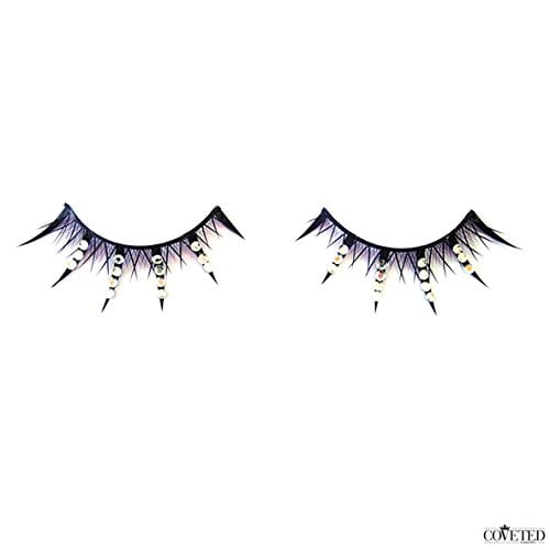 Coveted Cosmetics False Eyelashes Natural Feather Hand Made Human Hair Fake Falsies Lashes (10 Pair, Temptress)