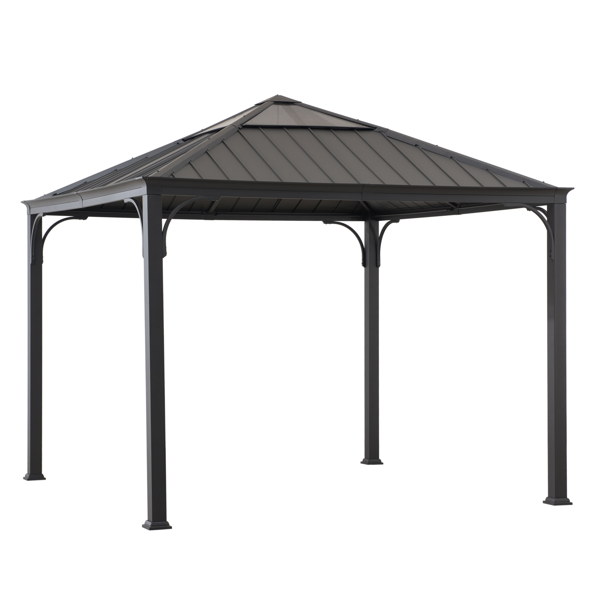 Sunjoy Toronto 10 ft. x 10 ft. Black Gazebo with Steel and