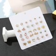 thumbnail image 3 of 15 pares de pendientes de flor para mujeres y niñas, preciosos para el trago, hipoalergénico, joyería para el cuerpo, jinwen pendientes corazones surtidos, 3 of 6