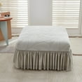 thumbnail image 2 of LKJYER Rectangle Ottoman Covers with Ruffle Skirt, Stretch Footstool Cover Storage Footrest Protectors Modular Sectional Sofa Ottoman Slipcover, 2 of 7