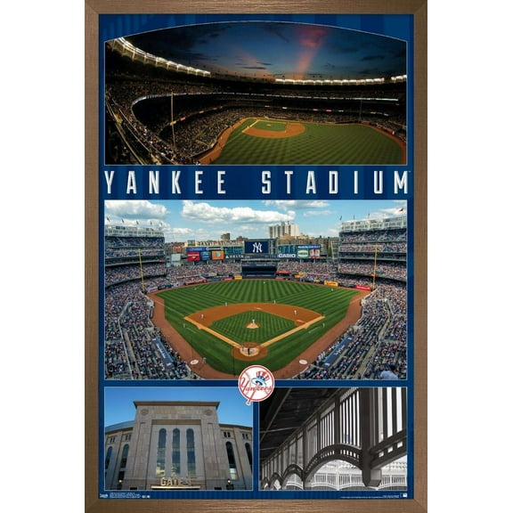 MLB New York Yankees - Stadium 16 Wall Poster, 22.375" x 34", Framed