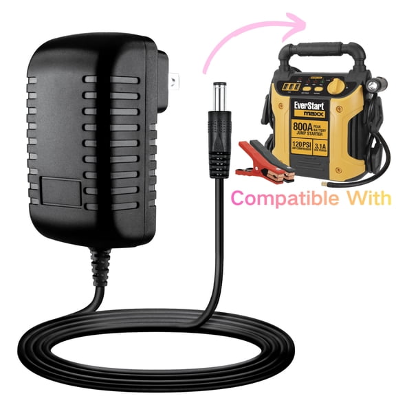 12V AC/DC Adapter Compatible with EverStart maxx J7CCE J7CE Ever Start max Car Jump Starter
