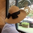 thumbnail image 3 of Yoyauz Parent Child Straw Hat, Wide Brimmed Bow Hat, Beach Sun Hat, Girl And Lady, 3 of 5