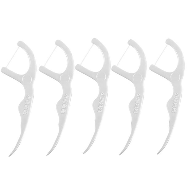 EeaseMX 50 piezas de limpiador dental de plástico, palillo de dientes de nailon, hilo dental portátil, juego de herramientas de limpieza interdental para niños y adultos.