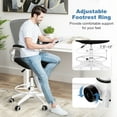 Gymax Drafting Chair Tall Office Chair Ergonomic Computer Standing Desk ...