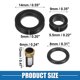 thumbnail image 5 of Juego de 6 anillos de sellado para inyectores de combustible con microfiltros para Toyota 4Runner 1996-1998 para Lexus ES300, 5 of 7