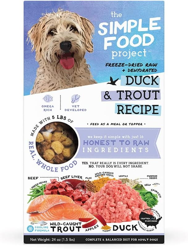 Simple Food Project The Freeze Dried Raw Dog Food Topper Featuring Only