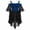 Blue, variant on ibiyuan Girls Gothic Vampire Halloween Costume, Black High Low Dress, Kids Vampire Dress Up Outfit for Halloween