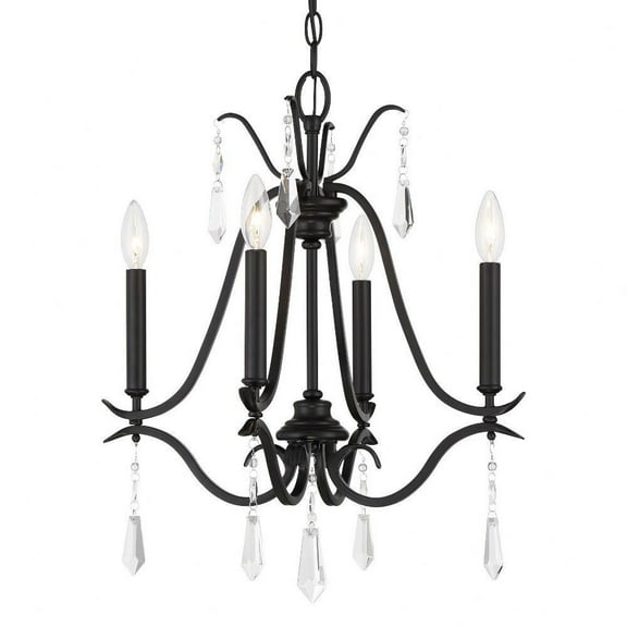 4 Light Chandelier-22 inches Tall and 18 inches Wide-Coal Finish Bailey Street Home 57-Bel-4860858