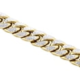 thumbnail image 3 of 10K Yellow Gold Mens 12mm Diamond Cut Hollow Miami Cuban Bracelet Box Clasp 9", 3 of 8