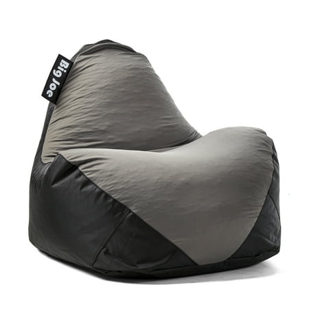 Big Joe Warp Bean Bag Chair, Black and Gray