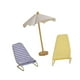 thumbnail image 5 of 3 piezas de silla de playa y sombrilla a escala 1/12, accesorios de simulación, juguete hecho a mano Amarillo azul, 5 of 9