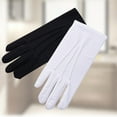 thumbnail image 6 of QUSENLON Men Spandex Black White for Parade Gloves Formal Tuxedo Costume for Honor Guard, 6 of 16