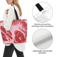 thumbnail image 3 of Fotbe Striped Meat Bolsa Tote Estética de Lona con Estampado para Mujer - Bolsa Reutilizable de Hombro Casual para Vacaciones, Compras, Trabajo y Gimnasio, 3 of 8