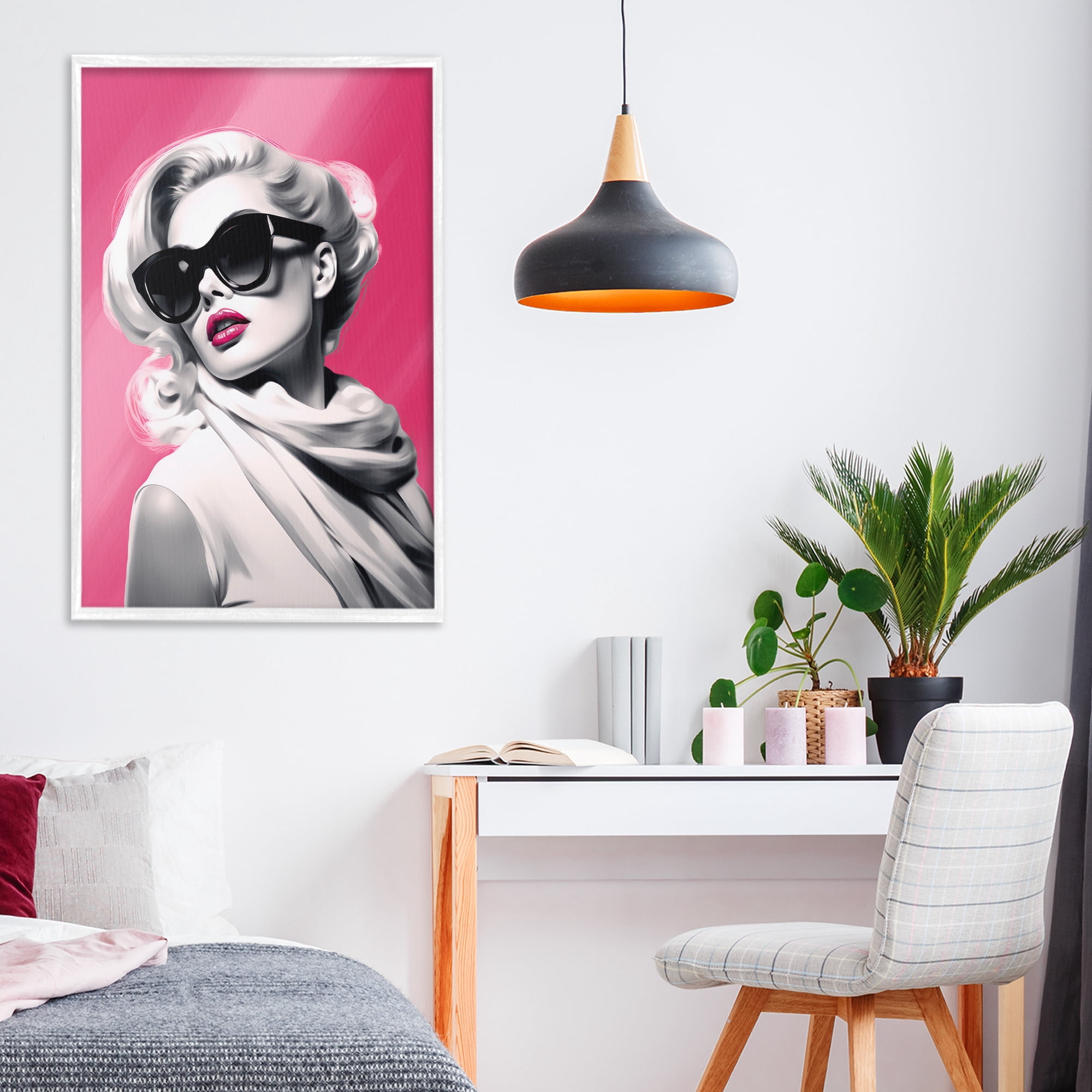 Stupell Industries Vintage Retro Chic Portrait White Framed Giclee Art, design by Andrea Haase