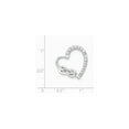 thumbnail image 2 of Sterling Silver Cubic Zirconia Heart Chain Slide - Measures 20.75x20mm Wide, 2 of 2