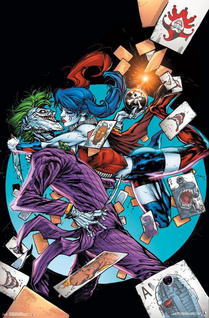 Suicide Squad Joker And Harley Quinn Love Hurts Poster 22x34 Walmart Com