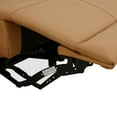 thumbnail image 5 of Power Recliner, Light Brown Reclining Sectional Sofa with USB Ports, 5-Seater Leather Reclining Couch with Console and Cup Holder for Living Room/Apartment/Home Office, 5 of 6