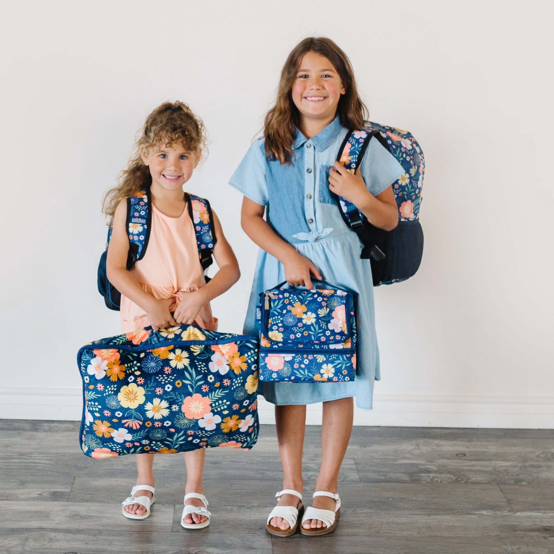 Wildkin Kids Two Compartment Insulated Lunch Bag for Boys and Girls (Wildflower Bloom)