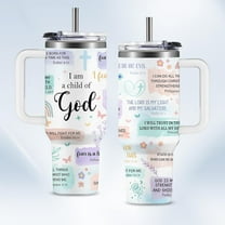 Christian Gifts for Women God Tumbler 40oz Child of God Gifts Coffee Travel Cup - Inspirational Religious Birthday Catholic Spiritual Gift for Sister Friends, Baptism Confirmation Gift for Girls