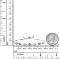 thumbnail image 2 of Gem Stone King 925 Sterling Silver Round White Moissanite and Blue Tanzanite Tennis Bracelet for Women (2.46 Cttw, Gemstone Birthstone, Round 4.5MM, Fully Adjustable up to 9 inch), 2 of 4