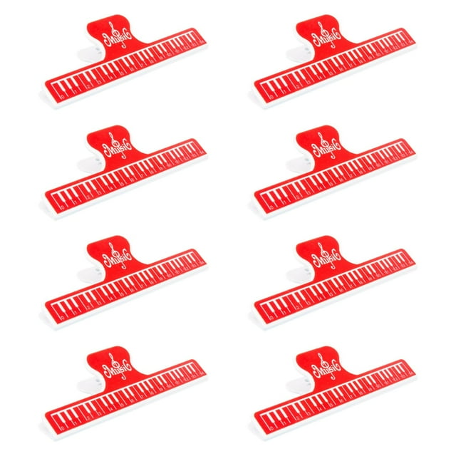TISHITA 8 Pcs Clip de Partition Musicale Pratique pour Discours Journaux Partitions Rouges