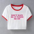 thumbnail image 4 of Women's T-Shirts Slim Fit Summer Top Graphic Crop Tee for Everyday Casual Wear, 4 of 7