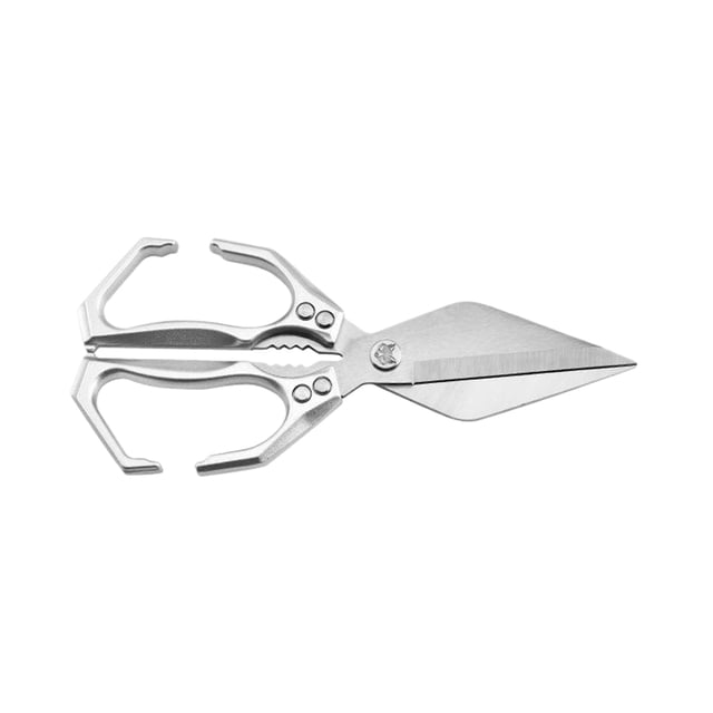 Bewildely Tijeras de cocina premium para cortar huesos de pollo con hojas de acero inoxidable de alto carbono para un corte fácil. Cocina y Comedor plateado