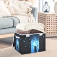 thumbnail image 3 of Yayeee Collapsible Cube Storage Bin with Lid Fabric Closet Decorative Basket with Handles, Blue Butterfly, 3 of 7