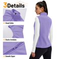 thumbnail image 2 of YUCOLEN Women's Fleece Vest Warm Soft Sleeveless Zip Outerwear Jackets with Zipper Pockets Light Purple 2XL, 2 of 6