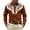 Brown, variant on Men Shirts for Western Long Sleeve Shirt For â Festive Print Casual Button Front Top With RidinG Classic Heritage Durable Blend Easy Care Brown S