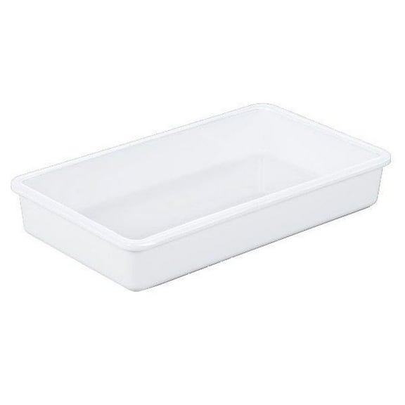 Cal Mil White Melamine Deep Tray, 12 inch Width x 7 inch Depth x 2 inch Height -- 6 per case.