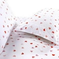 thumbnail image 5 of Elegant Comfort Bed Sheets Heart Pattern - 1500 Series Hotel Quality Microfiber Softness Wrinkle and Fade Resistant (4-Piece) Bedding Set, Twin/Twin XL, Valentina, 5 of 7